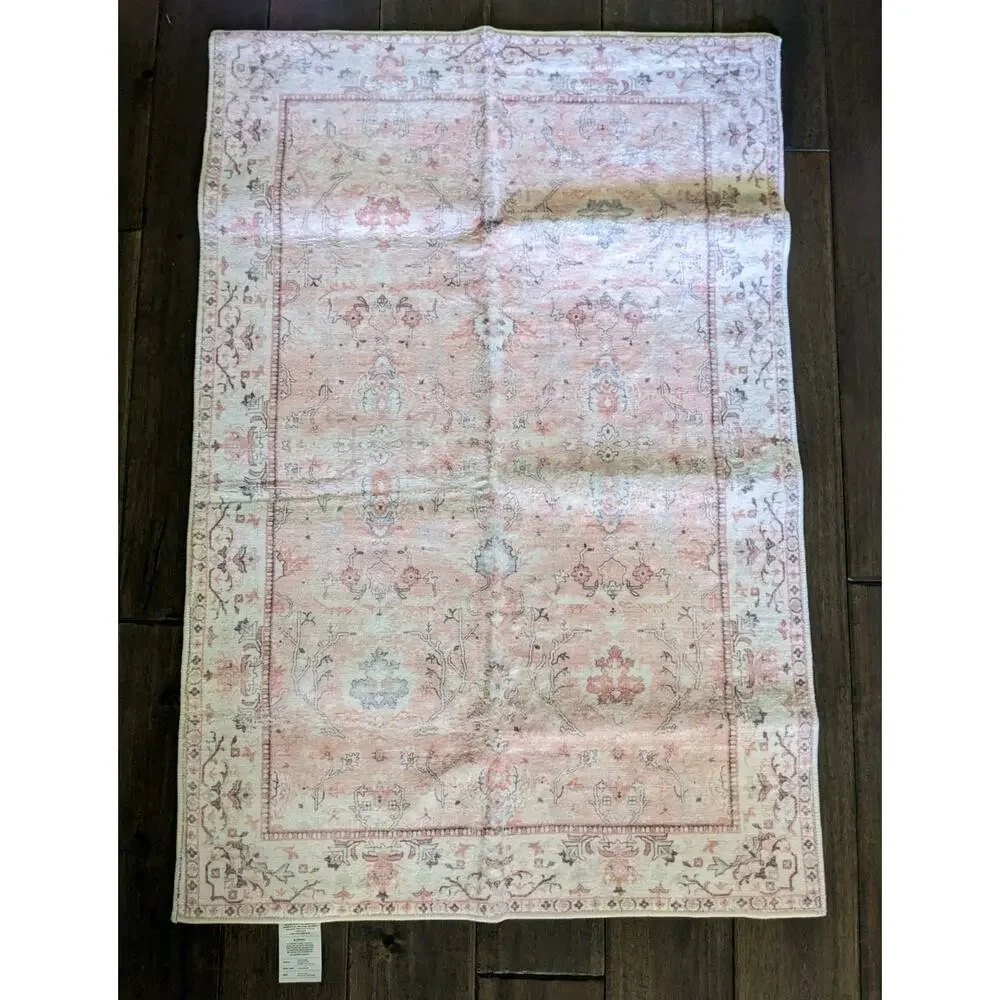 Ololo Area Rug 2x3 Small Entryway Non-Slip 2x3' Pink New Washable